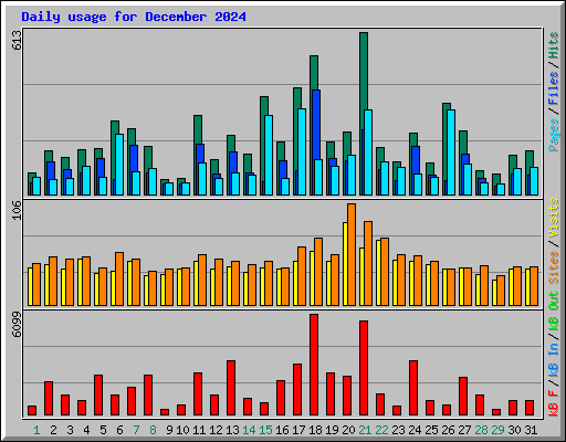 Daily usage for December 2024