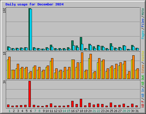 Daily usage for December 2024