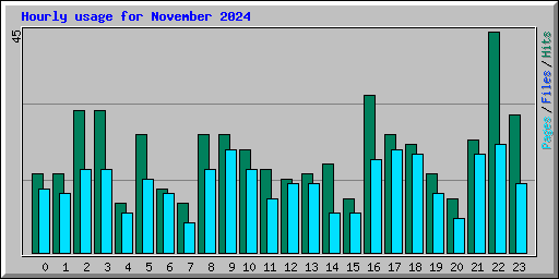 Hourly usage for November 2024